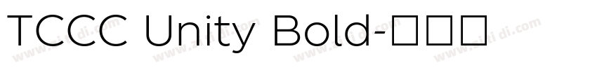 TCCC Unity Bold字体转换